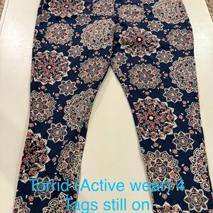 Torrid Womens Mandala Print Leggings - Navy and Coral